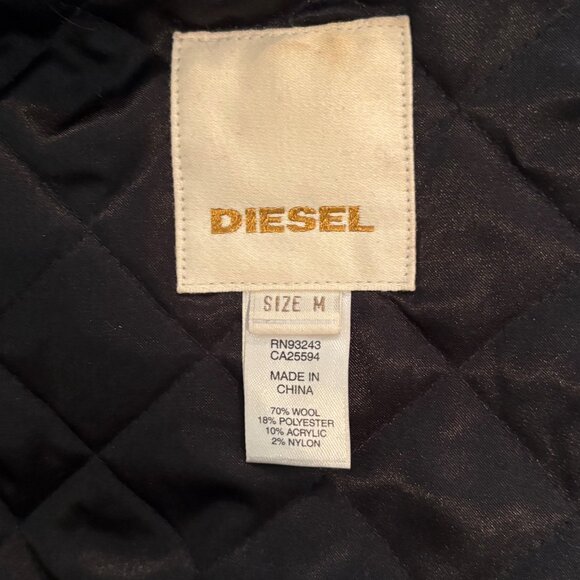Diesel black double-ended zipper jacket size M - Picture 5 of 5